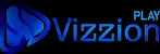 Logotipo Vizzion Play, em azul e violeta.